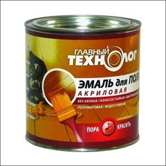 Эмаль для пола акриловая полуматовая НОВБЫТХИМ Главный Технолог (серая)