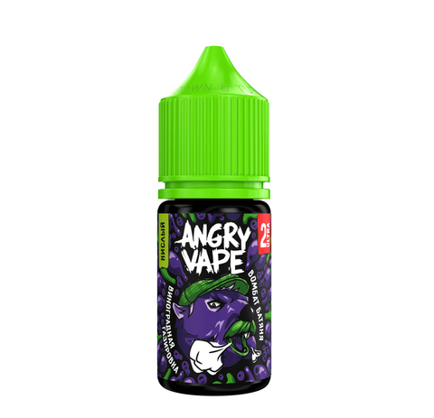 Жидкость Angry Vape Salt 2% ULTRA 30 ml - Вомбат Батяня (Виноградная газировка)