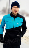 Детский утеплённый лыжный костюм Nordski Jr. Premium Blue-Black с высокой спинкой