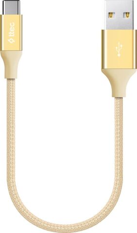 Кабель TTEC AlumiCable USB-A - USB-CCharge/Data Cable, 30см, золотой
