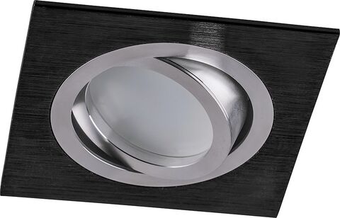 Светильник ИВО-50w G5.3 поворотный квадратный черный-хром DL2801 32638 FERON