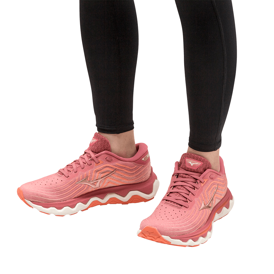 Женские беговые кроссовки Mizuno Wave Horizon 6 розовые - 6