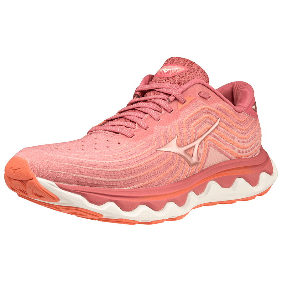 Женские беговые кроссовки Mizuno Wave Horizon 6 розовые - 4