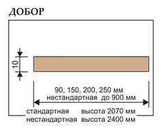 Купить Добор прибивной шпонированный Verda