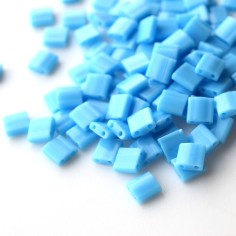 TL-0413 Бисер Миюки тила Голубой непрозрачный /Miyuki Tila Opaque Turquoise Blue