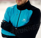 Детский утеплённый лыжный костюм Nordski Jr. Premium Blue-Black с высокой спинкой