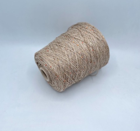 Filati Naturali (пр.Италия),art-Lino, 300м/100гр, 100%Лен+пайетки, цвет-Сено, арт-28088