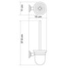 WasserKRAFT Ammer K-7027 Туалетный ершик, цвет: хром