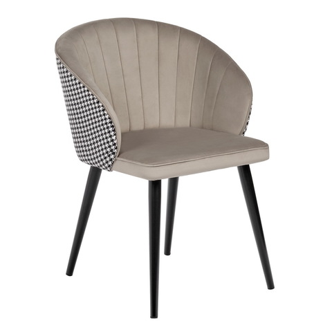 Фото: Стул Paola латте с жаккардом - основной вид