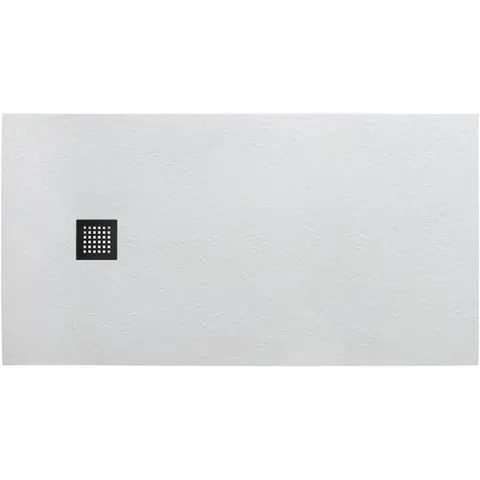 BelBagno TRAY-MR-UNO-AH-180/80-35-W-NO Поддон из искусственного мрамора в комплекте с сифоном с чёрной матовой декоративной накладкой