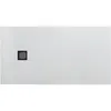 BelBagno TRAY-MR-UNO-AH-180/80-35-W-NO Поддон из искусственного мрамора в комплекте с сифоном с чёрной матовой декоративной накладкой