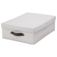 Коробка с крышкой IKEA BLADDRARE (БЛЭДДРАРЕ), Серый с рисунком, 35x50x30 см