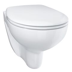 Унитаз подвесной безободковый Grohe bau ceramic в комплекте с сиденьем, микролифт 39351000