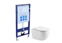 Aquatek SET Aquatek ЕВРОПА-AQ1190 SET Aquatek ЕВРОПА-AQ1190 (рама Aquatek Standard INS-0000012 (без клавиши и крепежа) +унитаз AQ1190T-00 с тонким сиденьем sc) фото