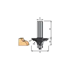Фреза кромочная калёвочная 38.1х15.9х8х32х2Т Makita D-11704