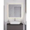 BelBagno SPC-MAR-800-800-LED-3000K-TCH-WARM Зеркало с встроенным светильником, сенсорным выключателем и подогревом, 12V, 220-240V, 800x30x800