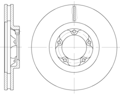 Диск тормозной вентилируемый G-brake  GR-21060