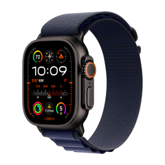 Умные часы Apple Watch Ultra 2 (2024) GPS + Cellular, 49mm, Black Titanium Case with Navy Alpine Loop L, (Темно-синий)