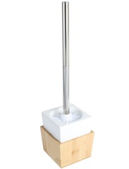 Fixsen Wood FX-110-5 Туалетный ершик напольный, цвет: белый, коричневый фото