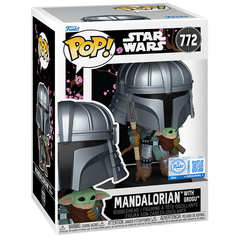 Funko POP! Star Wars SWI Convention: Mandalorian w/Grogu (Exc) (772)