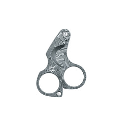 Фото Нож для сигар Fox Damascus Figaro Cigar Cutter, сталь дамаск, рукоять дамаск