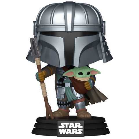 Funko POP! Star Wars SWI Convention: Mandalorian w/Grogu (Exc) (772)