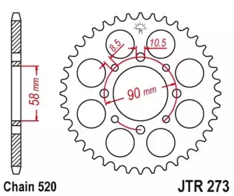 Звезда ведомая JTR273 40