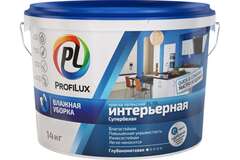 Краска для стен и потолков латексная Profilux ВД PL- 10L глубокоматовая супербелая