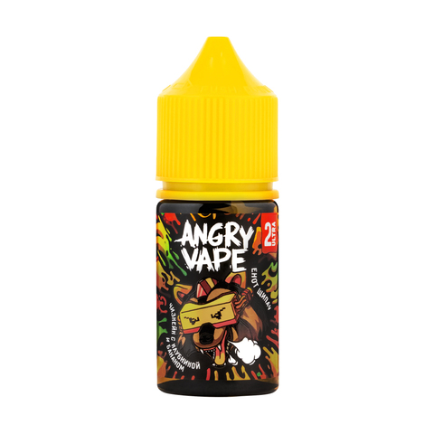 Жидкость Angry Vape Salt 2% ULTRA 30 ml - Енот Щипач (чизкейк с клубникой и бананом)