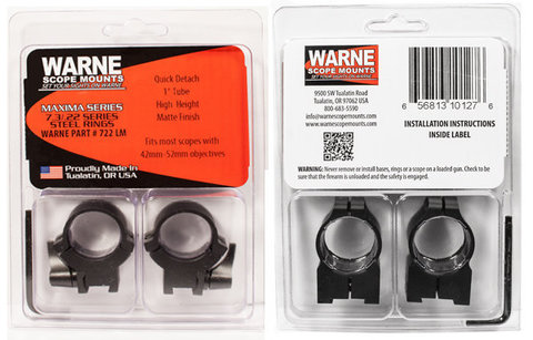 КРЕПЛЕНИЯ WARNE 7.3/22 ДЛЯ ПРИЦЕЛОВ 1
