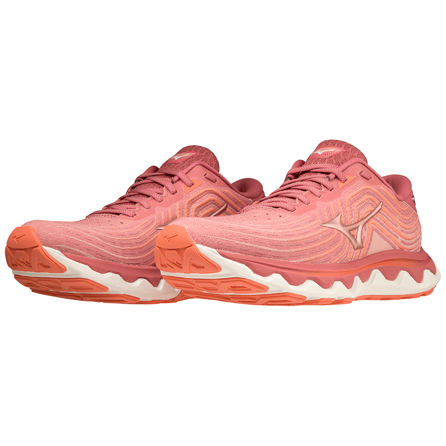 Женские беговые кроссовки Mizuno Wave Horizon 6 розовые - 5