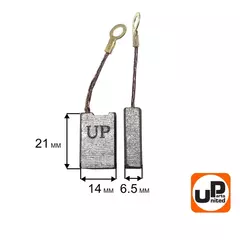 Щетка графитовая UNITED PARTS для эл. инструмента 6,5х14х21мм АВТОСТОП (90-1287)
