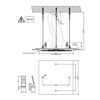 Gessi Colour 57927#238 Встр. часть  душ. системы 500х500 мм, 3 режима, хромотерапия, пульт ДУ, цвет: блестящая сталь