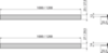 Alcaplast APZ905M/1200 Pейка из нержавеющей стали для пола с уклоном двухсторонняя, универсальная, длина 1,2 метр, высота 2
