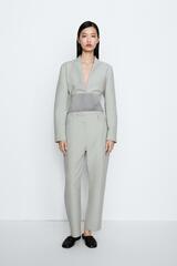 Massimo Dutti Брюки с регулируемой застежкой - STUDIO, серый меланж
