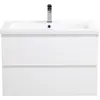 BelBagno KRAFT-750-2C-SO-BO База под раковину подвесная с фрезерованными ручками по всей длине фасада с двумя выкатн. ящ., Bianco Opaco, 750x455x500