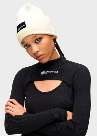 Шапка KARL LAGERFELD JEANS Patch Long Beanie