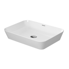 Duravit Cape Cod 2347550000 Раковина накладная квадратная 550 мм, без отверстия под смес, цвет внутри - белый, снаружи - белый фото