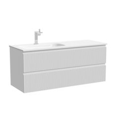 Sancos SNR120LW Тумба подвесная SANCOS Snob R левая 1195х445х500, c двумя ящиками оснащенными доводчиками, Bianco, арт.SNR120LW фото