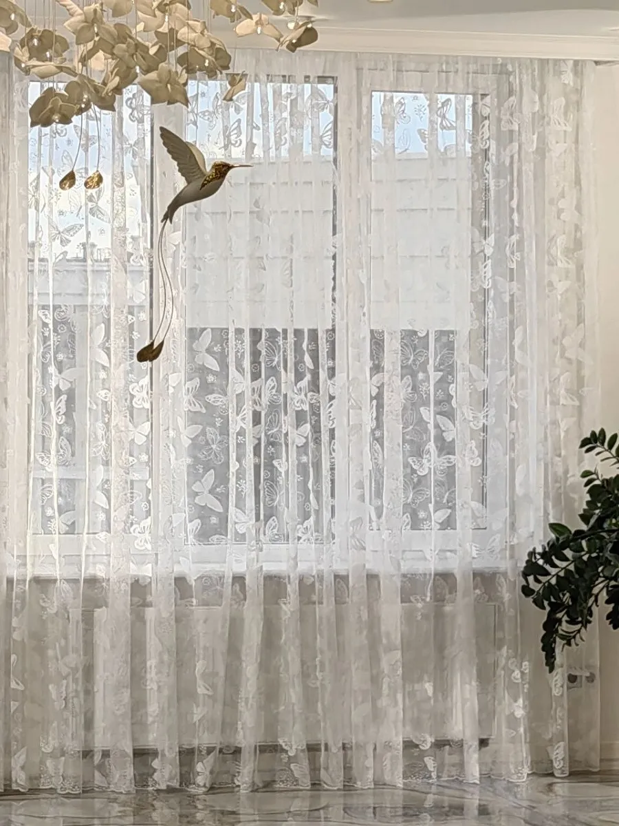 Тюль сетка Жаккард 250х200 см 2шт