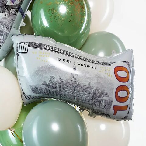 Шар фигура 100 долларов, 66 см
