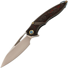 Фото Нож складной RK1902 Rikeknife, сталь M390, рукоять титан/карбон, красный