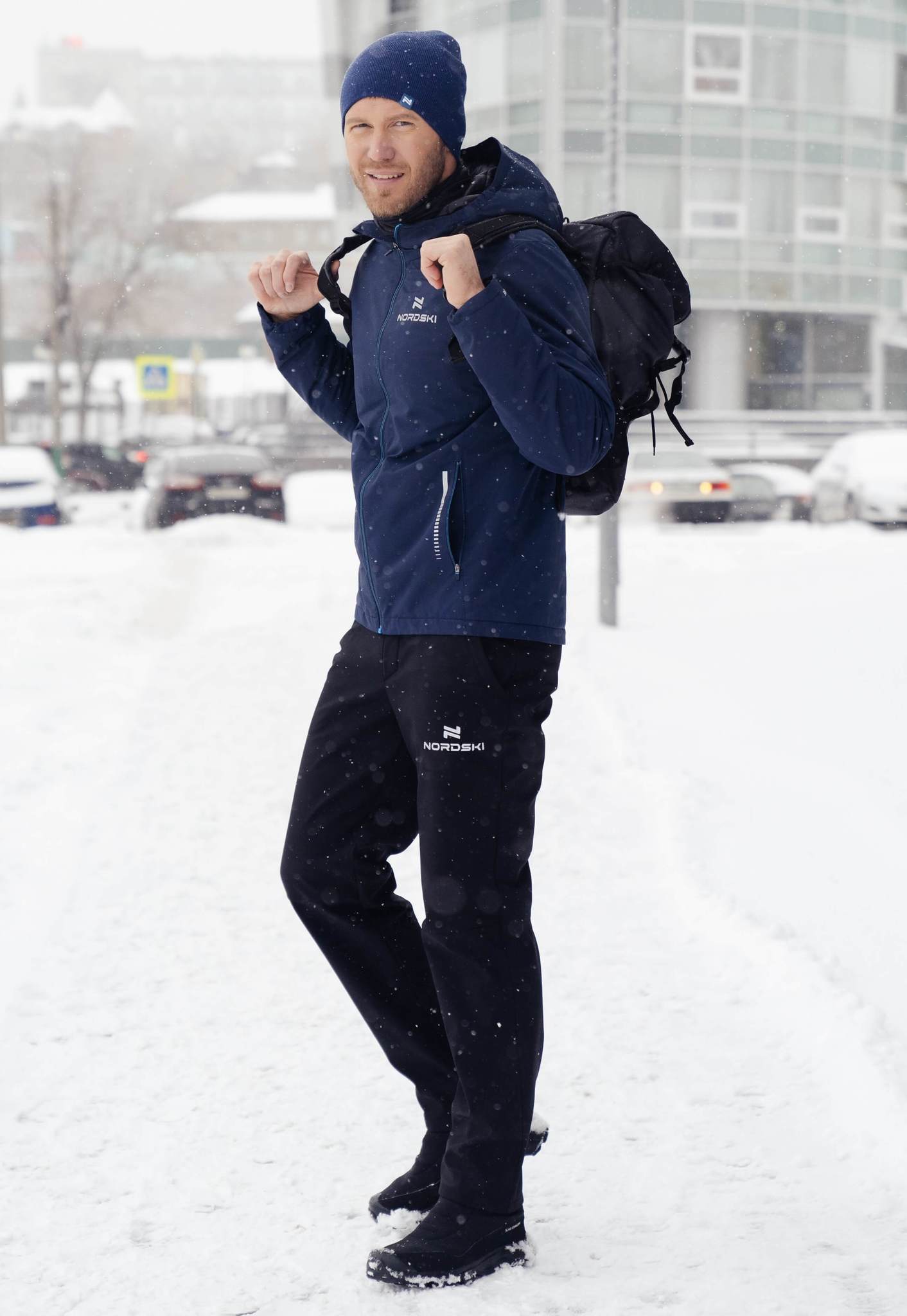 Nordski Urban утепленный лыжный костюм мужской синий - 4