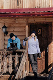 Премиальный теплый лыжный костюм Nordski Mount Blue-Black мужской