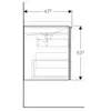 Geberit Acanto 500.611.01.2 Тумба под раковину, 74x53.5x47.5см, белый / ультраглянцевый лакированный, белый / глянцевое стекло