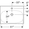 Geberit Acanto 500.621.01.2 Раковина 65x48.2см, белый