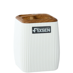 Fixsen White Wood FX-402-3 Стакан, цвет: белый фото