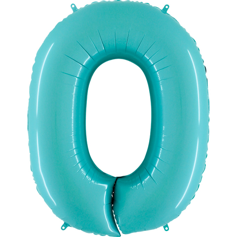 Шар Г 40''/102 см, Цифра Голубой (Blue) 