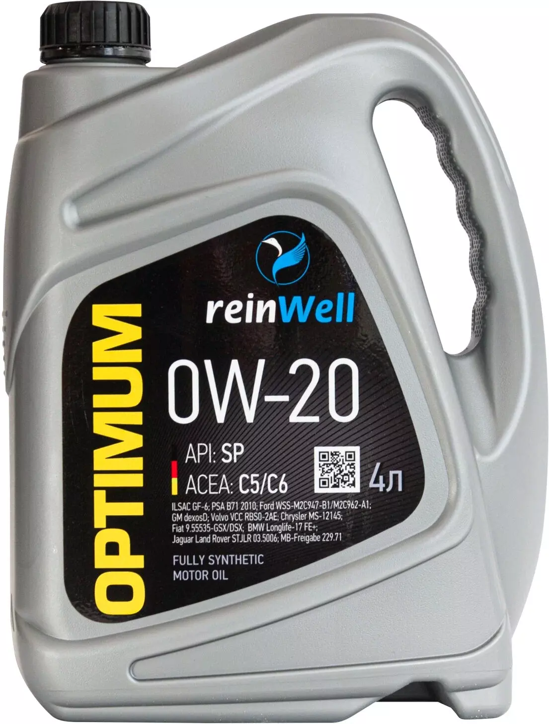Моторное масло ReinWell Optimum 0W-20 синтетическое 4л