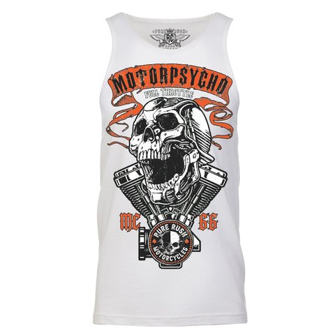 Rush Couture | Майка мужская FULL THROTTLE TANK TOP White RC272 перед